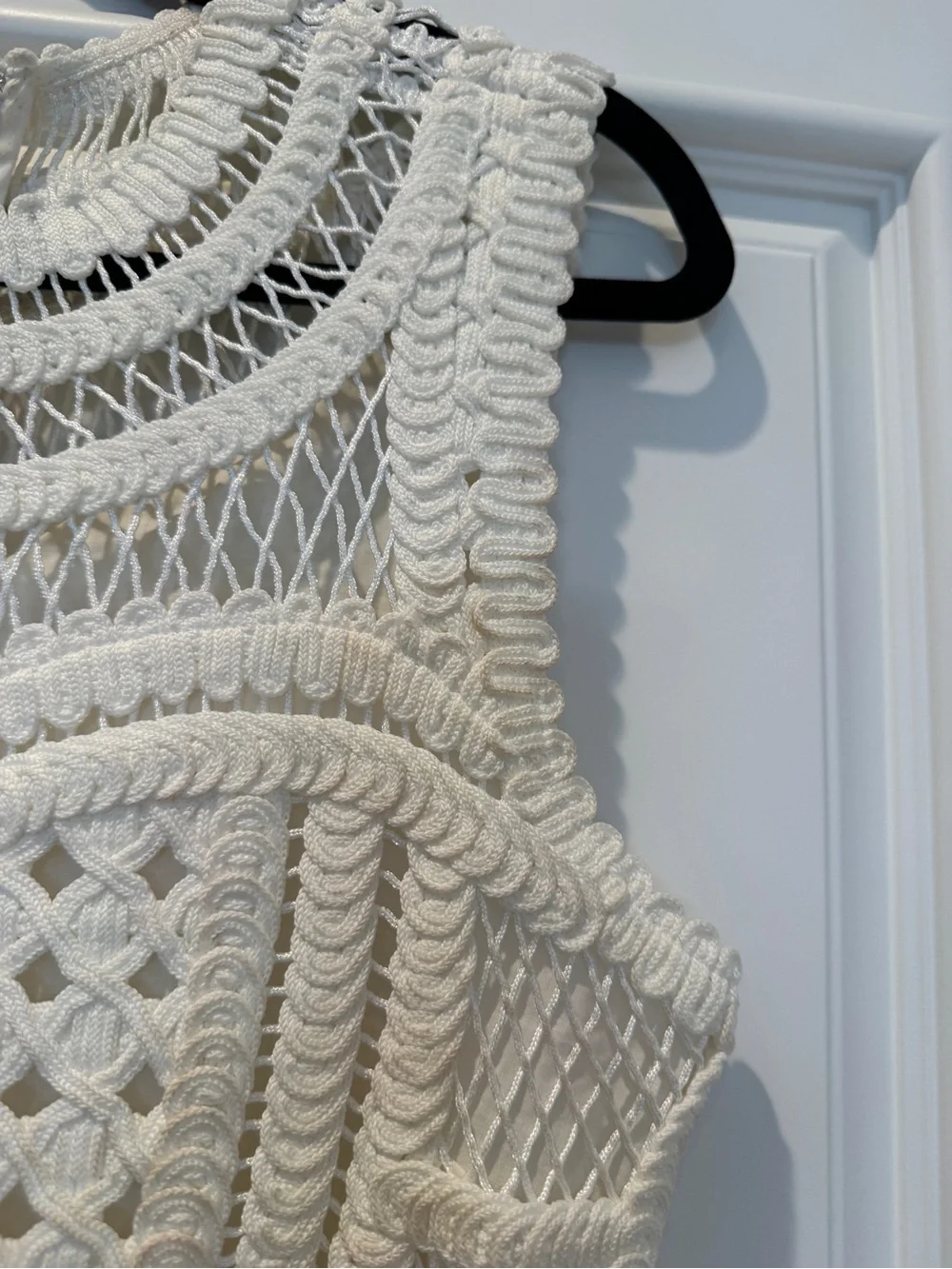 Jonathon Simkhai Coen White Crochet Mini Dress - Picture 6 of 10